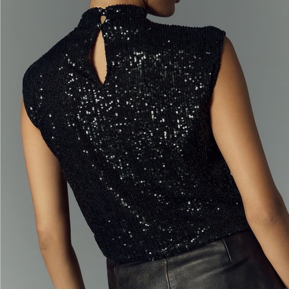 Nwt sequin mock neck shell tank anthro - Picture 9 of 9